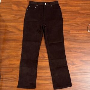 NWT. Thakoon Chocolate Brown High-Rise Corduroy Pants